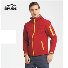 Новинка, Мужская зимняя мягкая оболочка, походные куртки, для спорта на открытом воздухе, с капюшоном, для кемпинга, треккинга, водонепроницаемые, флисовые внутри пальто