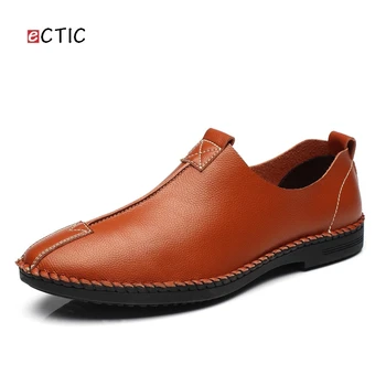 

Vintage Leather Men Business Shoes Derby Pointed Toe Slip On Dress Shoes Mens Wedding Handsome Calcados British Dapper