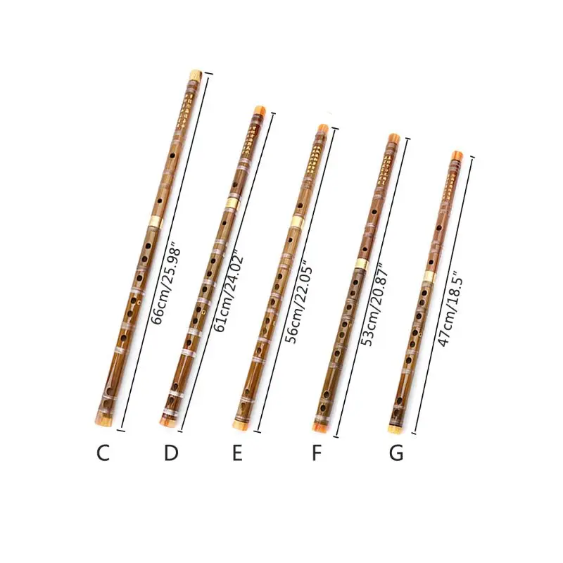 Профессиональная бамбуковая флейта китайская духовая C D E F G ключ поперечная флейта DiZi
