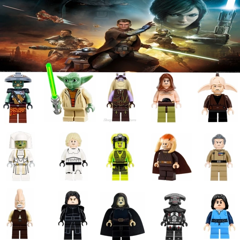 

Legoings Starwars Movie Han Solo Anakin Darth Vader Yoda Figures Armor Light Legoing Sword Star Wars Building Blocks Kid Toys