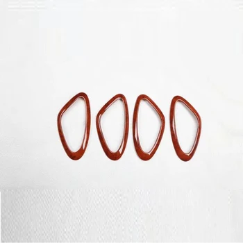 

For Honda Fit Hatchback 2004-2007 4PCS Wood ABS Chrome Car Door Interior Handle Bowl Protector Cover Trim Moldings Car Styling