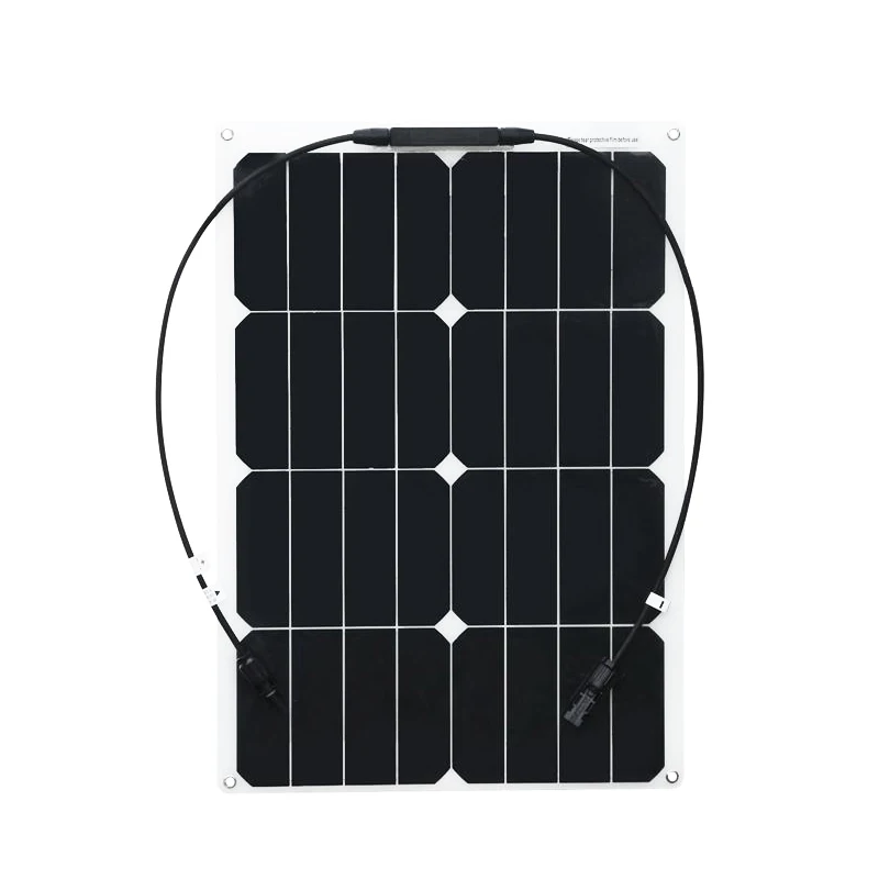 

XINPUGUANG 1pcs 30w semi- flexible solar panel cell module for RV yacht car Lights 12v 18V charging power generation PV