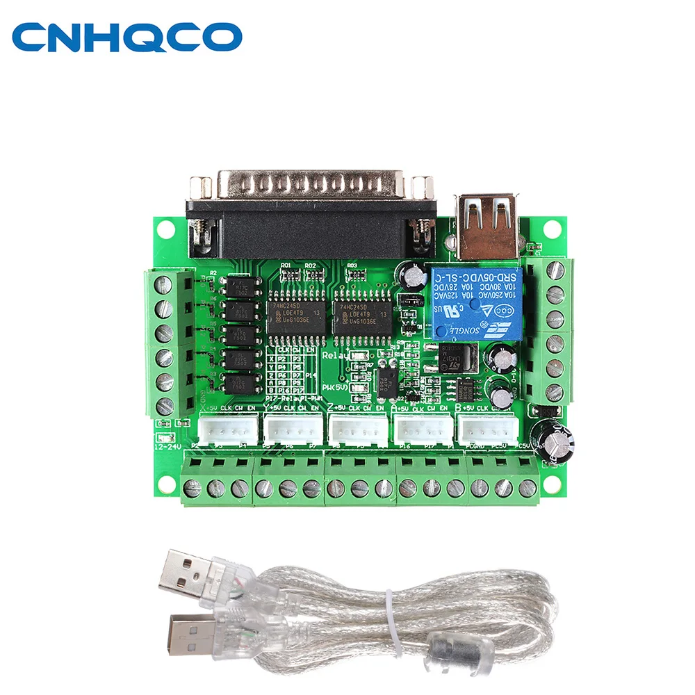 

MACH3 Engraving machine 5 Axis CNC Breakout Board With Optical Coupler For Stepper Motor drive controller AE071+