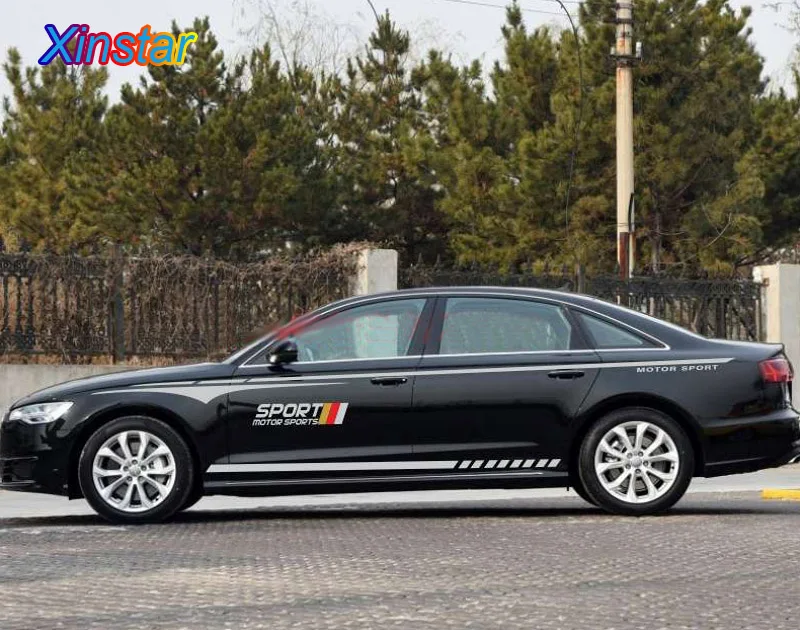 6 шт. спортивные наклейки для кузова автомобиля Audi A1 A3 A4 A5 A6 A6L A7 A8 S3 S6 Q3 Q5 Q7|Наклейки