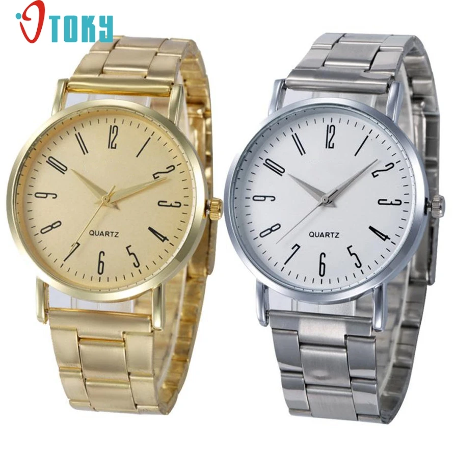 

OTOKY Dressflow Womens Fashion Round Case Metal Band Dress Quartz Watch Gift 170208 Drop Shipping