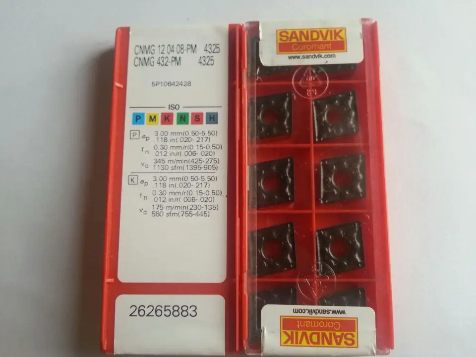 

10PCS CARBIDE INSERT CNMG120408 PM 4325