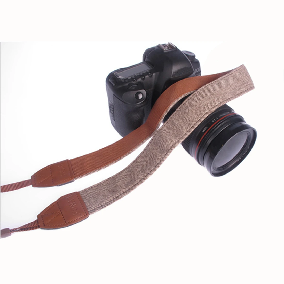 centechia Universal Vintage Adjustable Cotton Leather Camera Shoulder