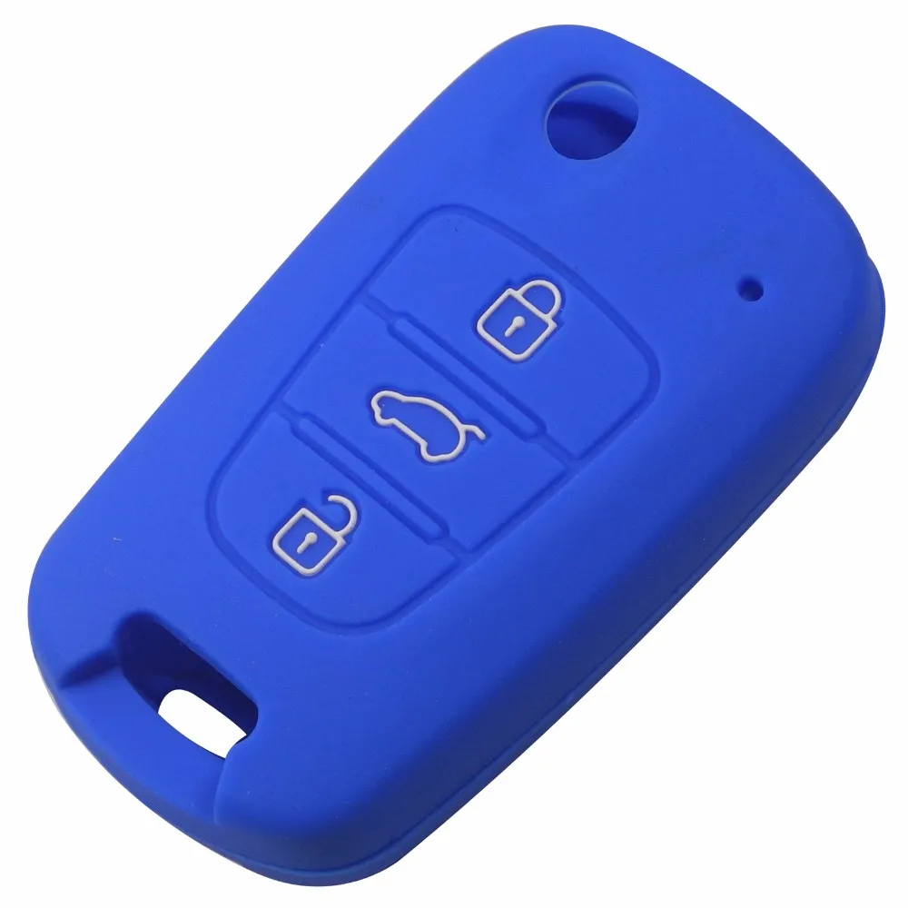 5 цветов, 3 кнопки, силиконовый чехол для автомобильного ключа для ...