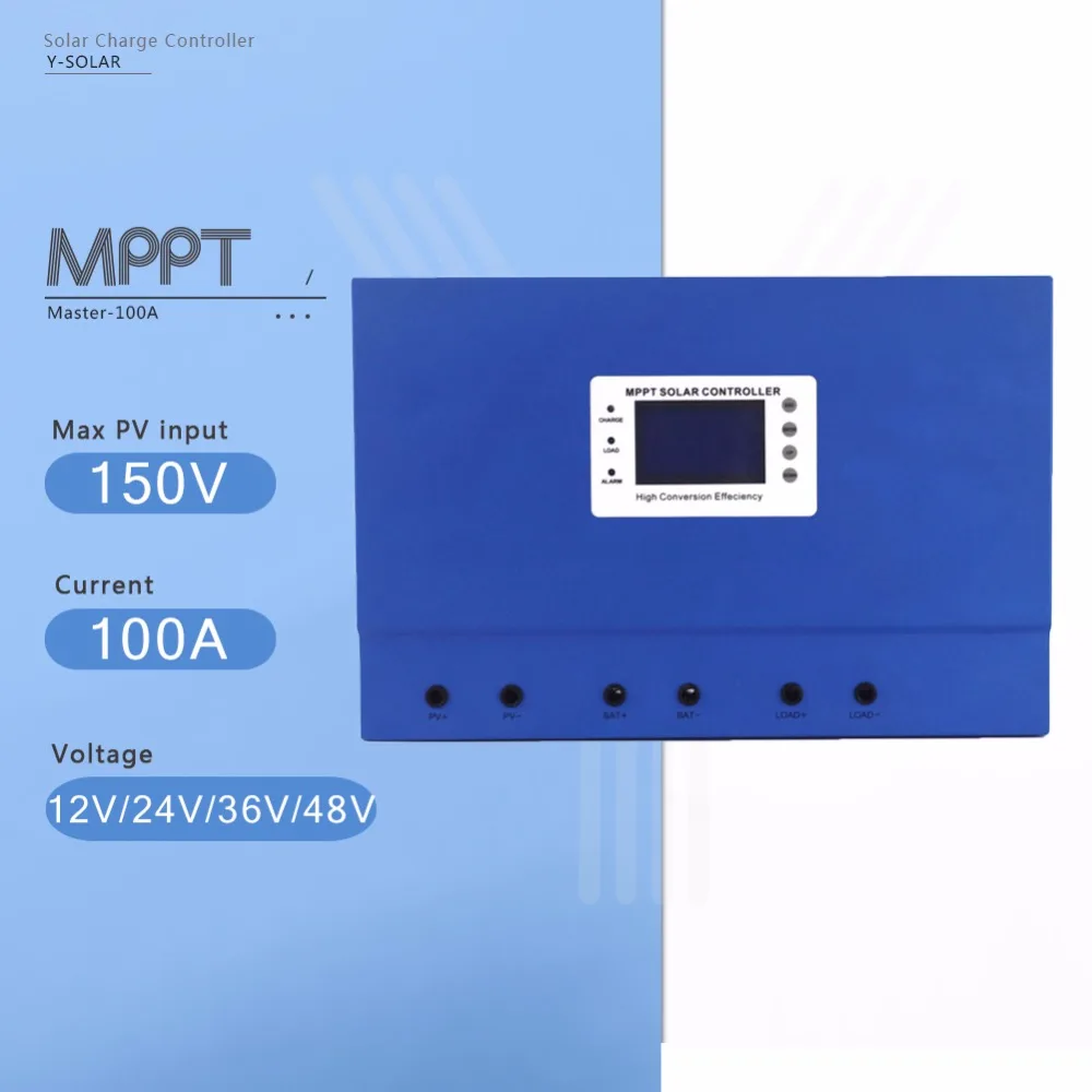 MPPT Master-100A Панели солнечные Батарея Контроллер заряда 12 В 24 В 36 В 48 В Авто PV регулятор с самостоятельной охлаждение и высокий интеллектуальный