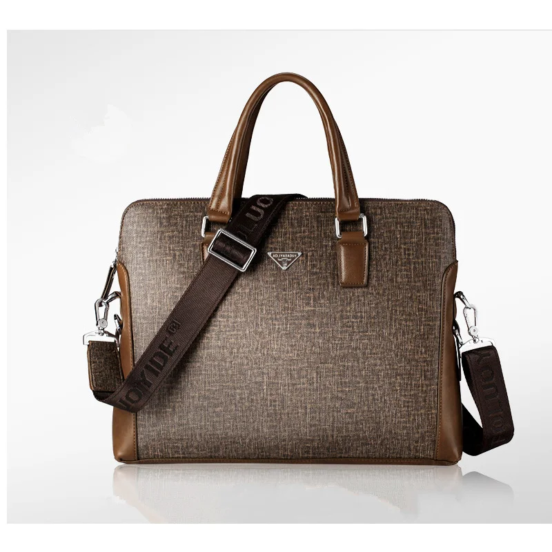 

2019 Hot Sale man briefcase business men cross-section briefcase men shoulder Messenger bag OL men's computer bag bolsa handbags