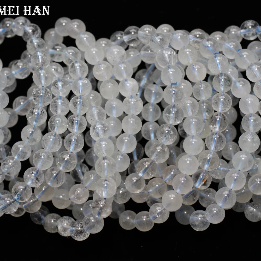 Meihan wholesale 8.3-8.8mm(approx44pcs/50g/set) natural Topazz smooth round loose beads precious stone for jewelry making