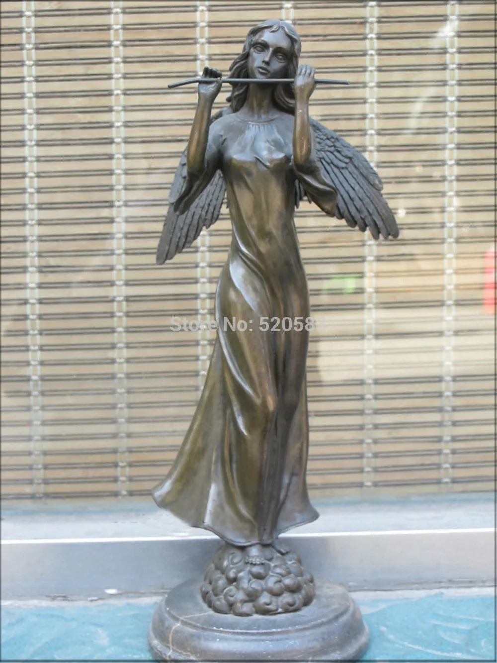15&quotGreek myth Bronze Art Statue The winged angel musical conductor sculpture | Дом и сад