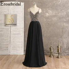 Черное шифоновое длинное формальное вечернее платье вечерние платья для женщин длинные элегантные вечерние платья