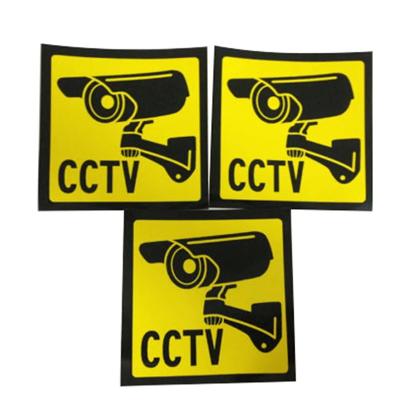 JX-LCLYL 3Pcs Home CCTV Surveillance Security Camera Signs Sticker Warning Decal