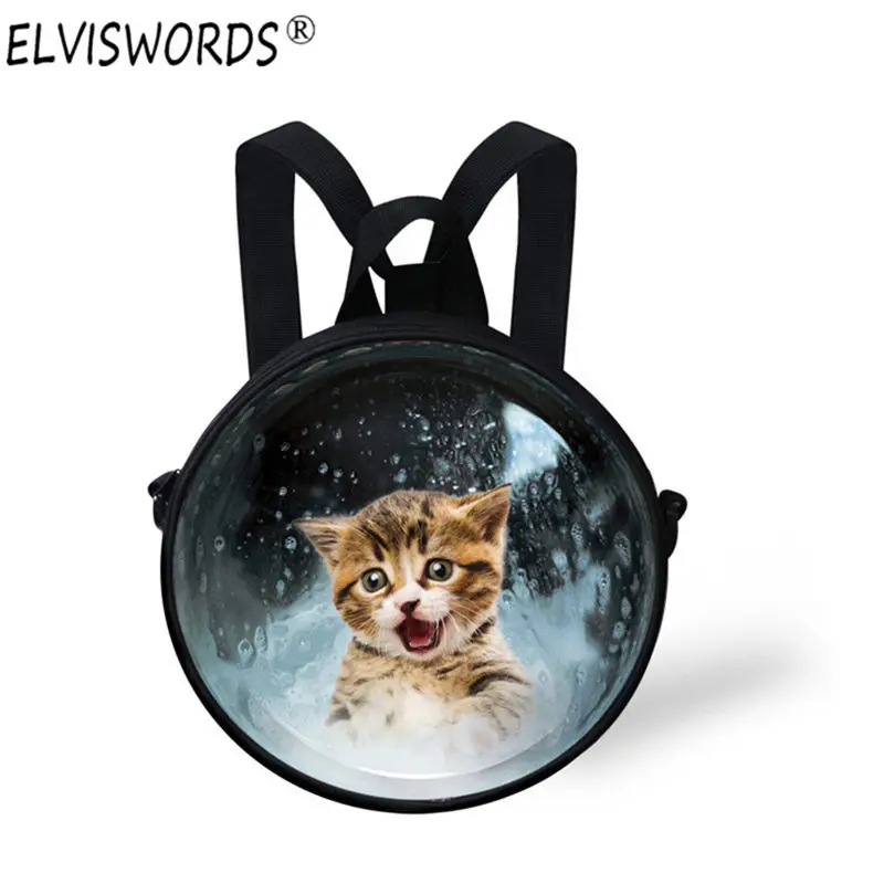 Elviswords милый питомец собака кошка печать Сумки пользовательские мини 3D плеча