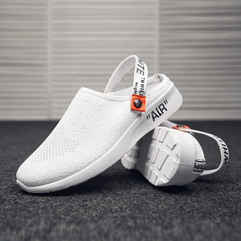 

Fires Men Summer Slippers Casual Beach Slipper New Fashion Shoes Man's Dual Purpose Solides Male Comfortable Half-Slippers