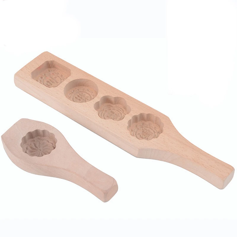 

1 Pc 3D Flower Wood Pastry Mold Cookies Mooncake Baking Mold Fondant Mooncake Tools Household Decorating Kitchen Accessories 27