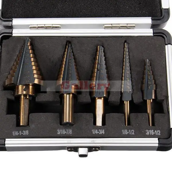 Step tools. Набор ступенчатых сверл 6 шт. кобальт. дрилл сет. инструменты из кобальта. step drill.