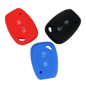 

LEEPEE 2 Buttons Car Key Cover Case For Renault Trafic Master Kangoo Silicone Key Shell Auto Accessories