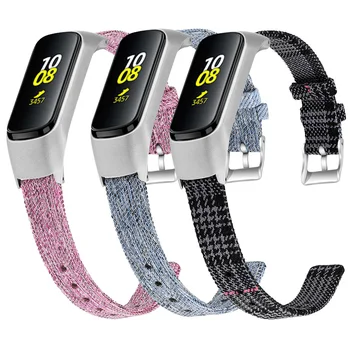 

For Samsung Galaxy Fit-e/R375 Watch Nylon Replacement WristBand Strap Adjustable Bracelet Clasp Stainless Steel Case Band