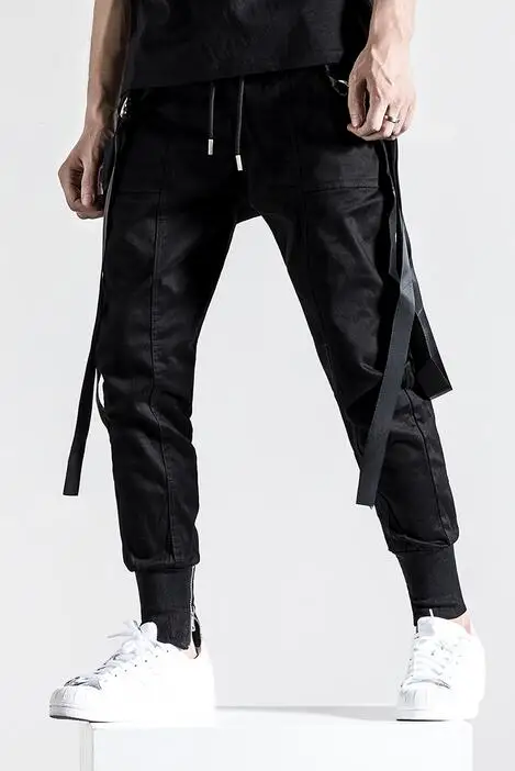 Осенние модные брюки мужские брюки для ног pantalones hombre cargo шаровары для мужчин pantalon homme корейские черные