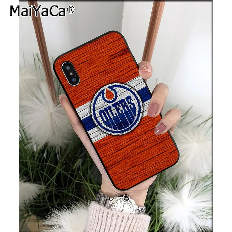 MaiYaCa Edmonton Oilers клиент высокое качество чехол для телефона для Apple iPhone 8 7 6 6S Plus X XS MAX 5 5S SE XR Чехол для мобильного телефона s - Цвет: A16