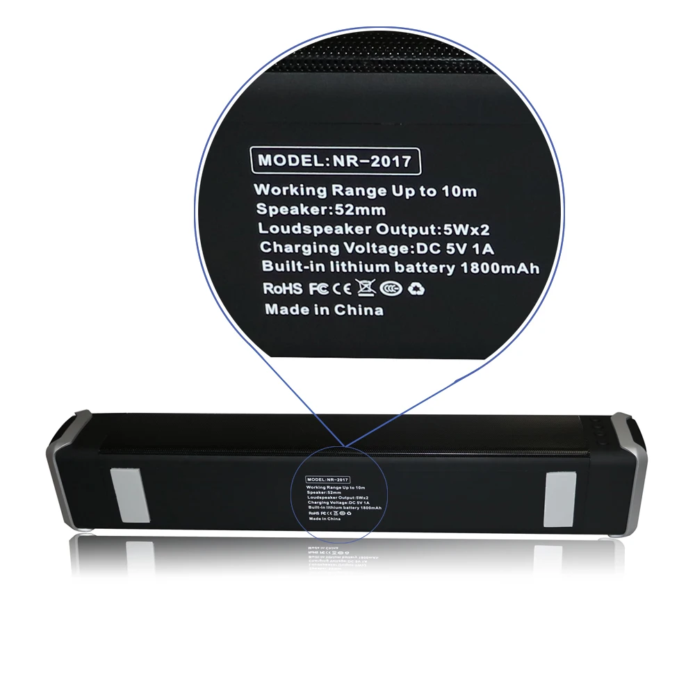 Newrixing Портативная колонка Bluetooth Динамик Приемник Parlante 3D объемный сабвуфер