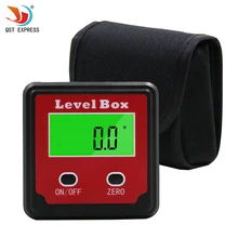 Red Precision digital protractor inclinometer Level box digital angle finder Bevel Box with magnet base