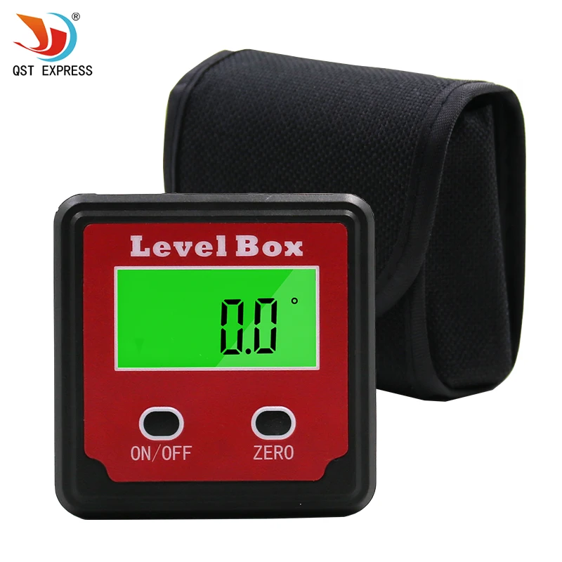  Red Precision digital protractor inclinometer Level box digital angle finder Bevel Box with magnet 