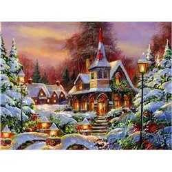 Полный алмазов вышивка пейзажи картина, вышитая бисером Алмазная мозаика дома фото картина хобби ремесленных Рождество