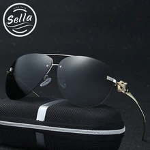 Sella New Fashion Polarized Women Men Sunglasses Classic Pilot Fox Legs Rimless Summer Stylish Sun Glasses UV400
