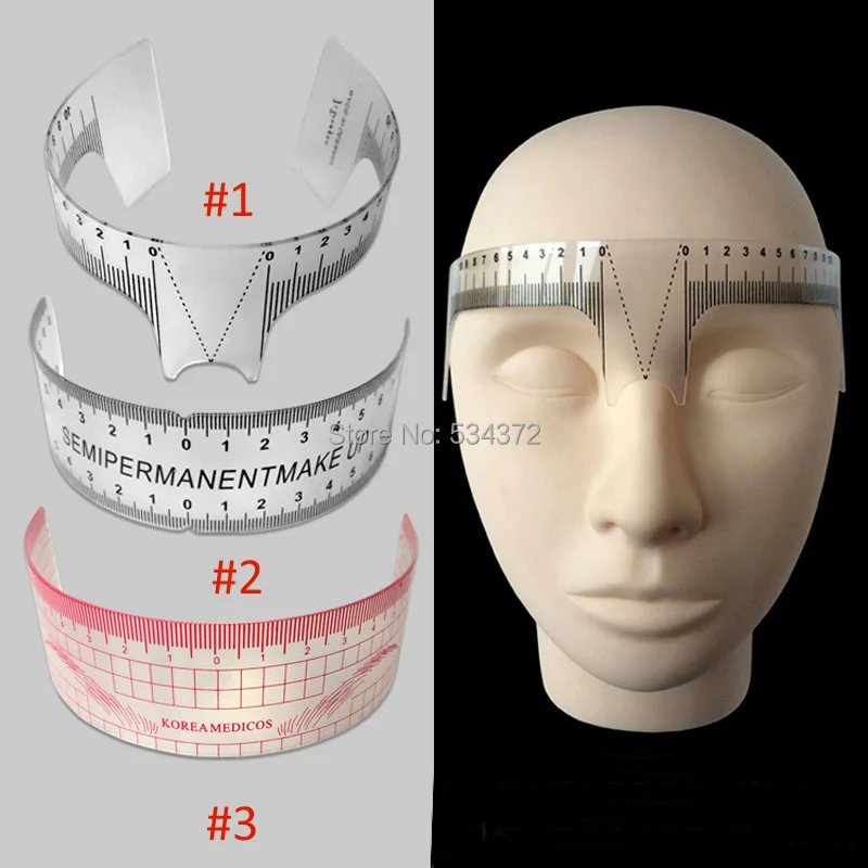 2 шт. трафарет для ухода за бровями, формирователь, линейка, измерительный инструмент для макияжа, многоразовый Перманентный макияж, измерительные инструменты