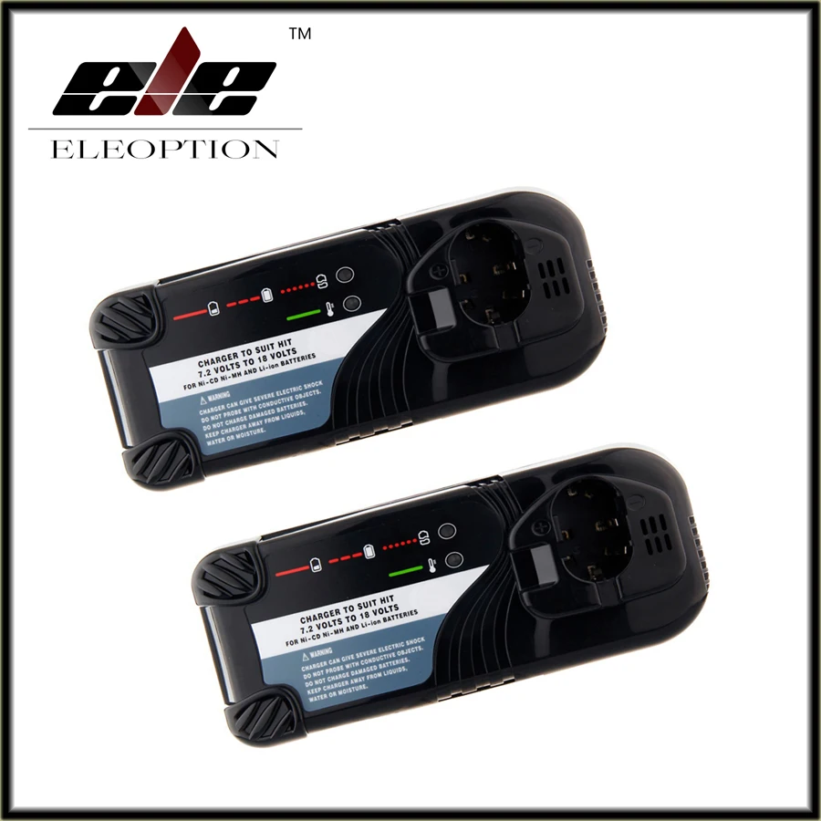 

Eleoption 2PCS Charger for Hitachi 7.2V-18V Ni-CD Ni-MH and Li-ion Power Tool Battery,UC7SB,UC9SD,UC14SD,UC14YFA,UC18YG