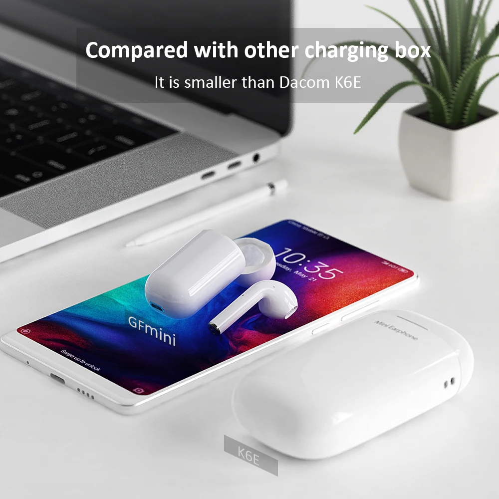 DACOM GFmini 5 0 Bluetooth наушники с одним ухом беспроводные зарядным боксом встроенный