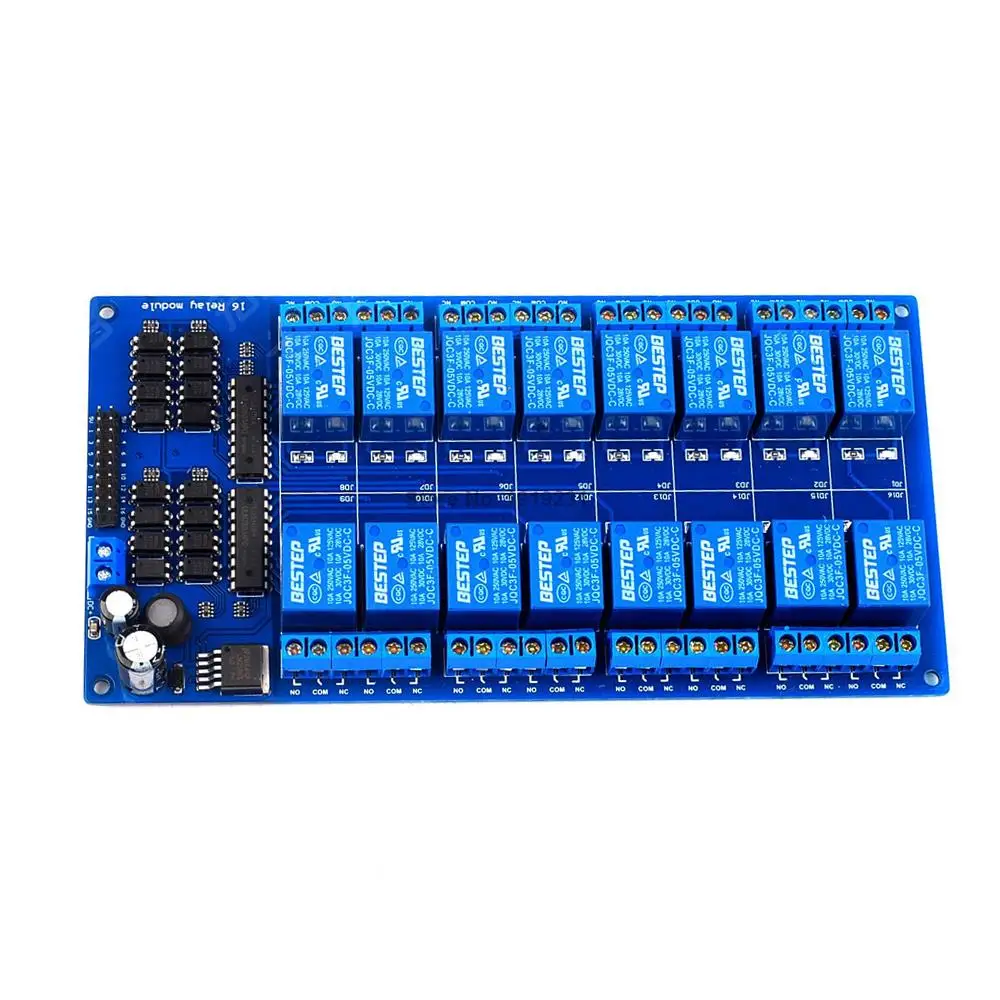 

16 Channel 16CH 5V Relay Shield Module For Arduino UNO 2560 1280 ARM PIC AVR STM32 828 Promotion Remote Control DIY Kit