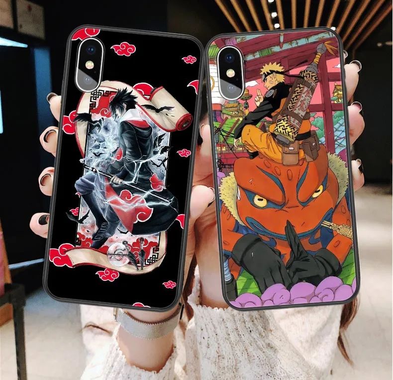Чехол с рисунком Наруто Саске Какаши для iPhone XS Max 5S Itachi Minato мягкий силиконовый