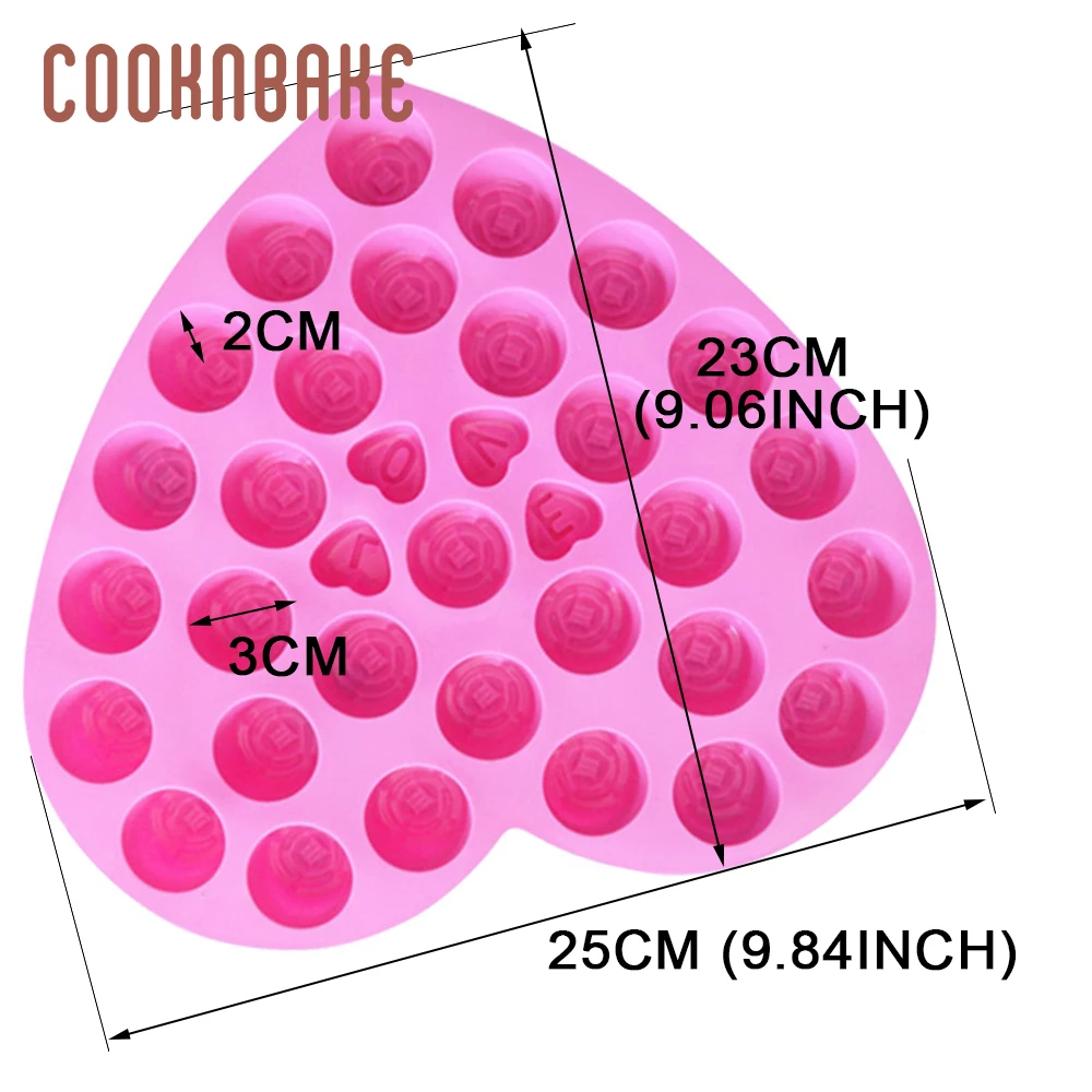 COOKNBAKE силиконовые формы для шоколада День Святого Валентина конфеты клейкие формы инструменты для выпечки тортов желе льда украшения сердце розы формы