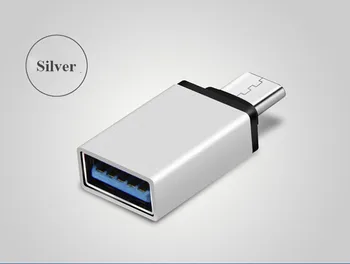 

100pcs/Hot USB-C to USB Adapter forMacbookUSB3.1typeCMale toUSB3.0 A Female Adaptor for Apple Converter Wholesale gold & Silver