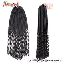 Синтетические волосы для плетения 2" дюймов 24 пряди богиня искусственные локоны в стиле Crochet вьющиеся волосы концы дреды волосы для наращивания волнистые волосы