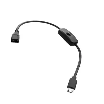 

Micro USB Female To Male Cable For Raspberry Pi Power Switch Cord 27CM 5V 2.5A Power Switch Extension Cord