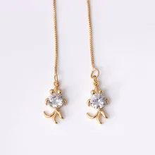

Chic Crystal Goldfish Dangle Earring Sexy Women Girls Long Chain Drop Earrings Pendientes Mujer Fashion Jewelry Gift