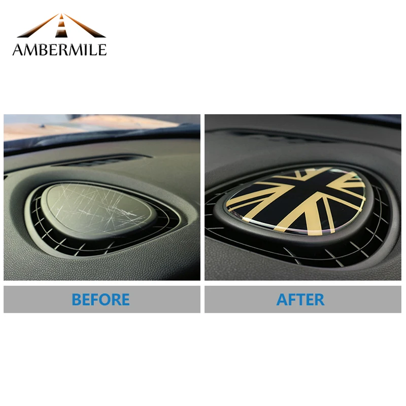 3D прозрачная эпоксидная Автомобильная консоль AMBERMILE наклейка на вентиляционное