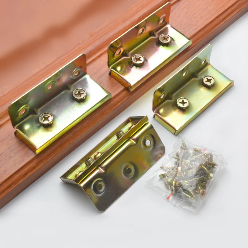 1 Set (4pcs) Bed Hinge Board Connection Fixed Pendant Corner