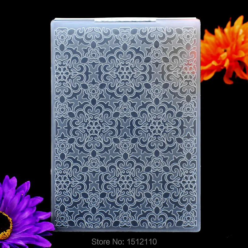 

Flower Decoration Plastic Embossing Folder For Scrapbook DIY Album Card Tool Plastic Template 12.5x17.8cm KW6102031