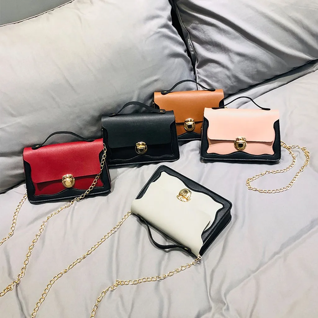 

Women Messenger Bags Woman Bag 2018 Famous Brands Women Fashion Solid Color Cover Lock Shoulder Crossbody Phone beach Bag sac