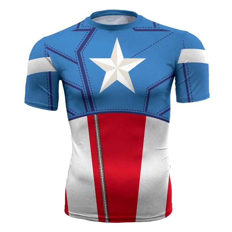 3D Captain America T Shirt Tee 3D Printed T shirts Men Short sleeve