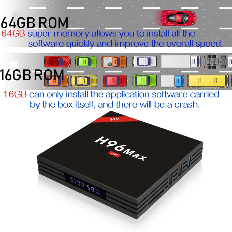 2018 H96 MAX Plus Smart TV Box Android 7.1 TVBox 4 gb di Ram 32 gb/64 gb di Rom Rockchip RK3328 1080 p 4 k H.265 USB3.0