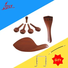 Один набор скрипки подбородок ручка задняя часть перфорированные колышки аксессуары для скрипки Размер 4/4 3/4 1/2 1/4