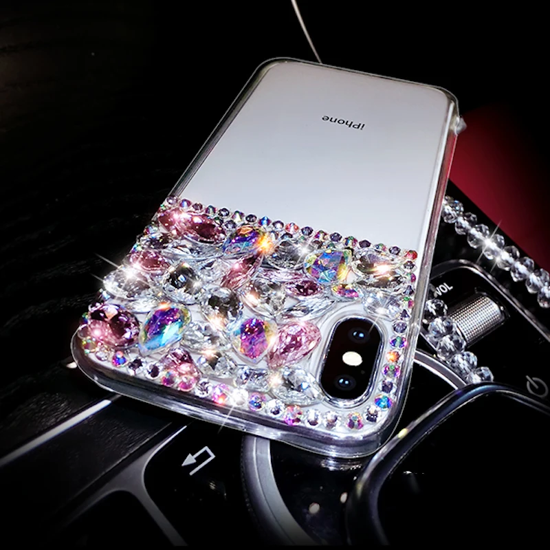 LaMaDiaa для SamsungS7 S8 S9 S10 S11 Plus Lite Note 8 9 10 красочные блестящие стразы Кристалл бриллиант