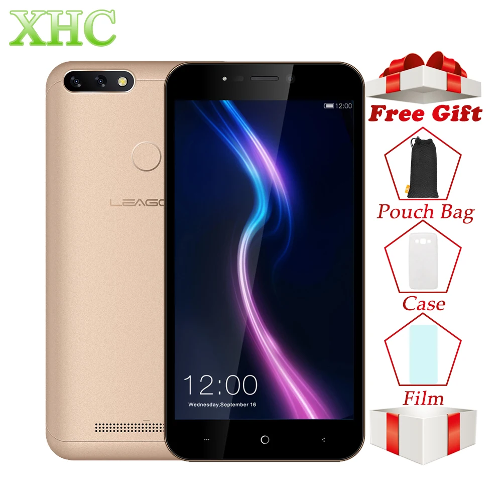 LEAGOO POWER 2 Pro 5.2" HD Mobile Phones 2GB 16GB Android 8.1 MTK6739 Quad Core Fingerprint Unlocked Dual SIM 8MP 4G Smartphones